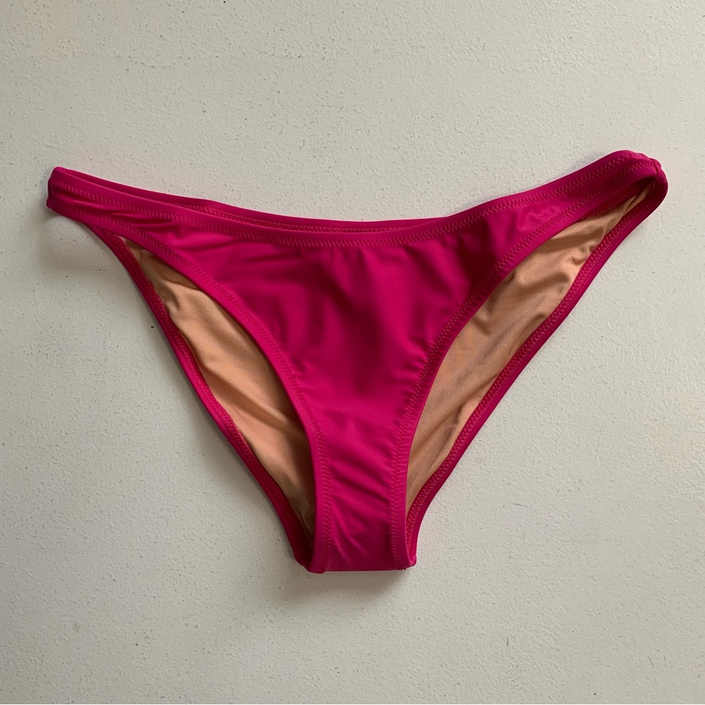 J Crew Size Pink Heritage 1989 Bikini Bottom Size Medium NWT High-Leg Swimwear